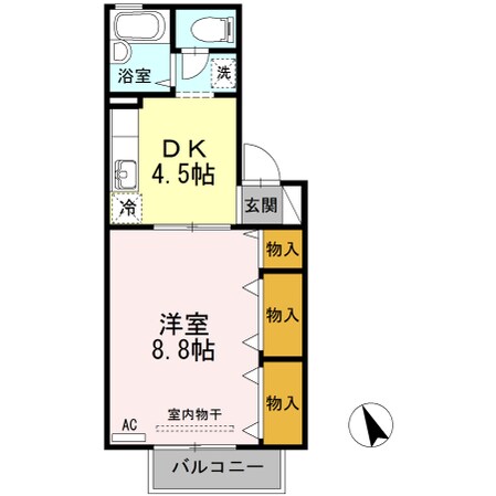 フロラシオン川内 Ⅲ棟の物件間取画像